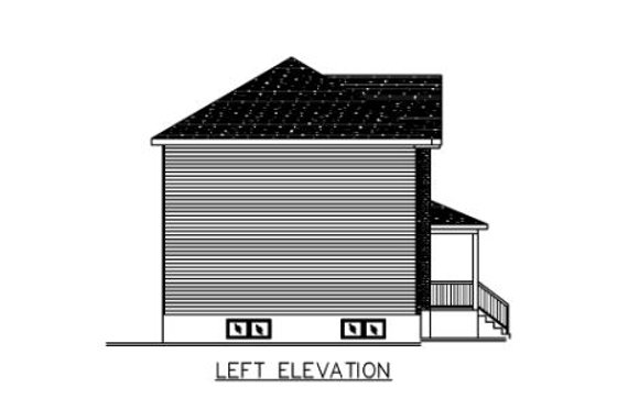 Exterior - Other Elevation for European House Plan #138-267 - 3 bed, 1 bath