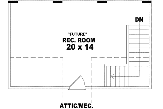 Floor Plan - Other Floor for Southern House Plan #81-1222 - 3 bed, 2 bath