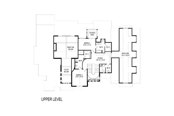 Craftsman Floor Plan - Upper Floor Plan #920-49