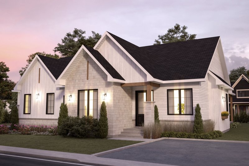 Architectural House Design - Exterior - Front Elevation 4 for Farmhouse House Plan #23-2396 - 4 bed, 2 bath
