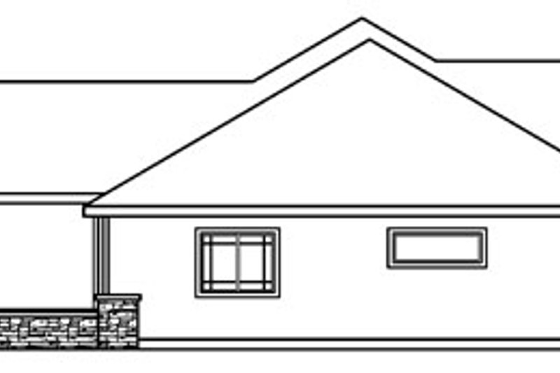House Plan Design - Exterior - Other Elevation 1 for Ranch House Plan #124-396 - 4 bed, 2.5 bath