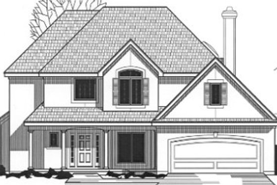 Exterior - Front Elevation for Traditional House Plan #67-833 - 4 bed, 3 bath