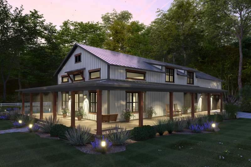House Blueprint - Exterior - Other Elevation 5 for Barndominium House Plan #120-282 - 3 bed, 3 bath