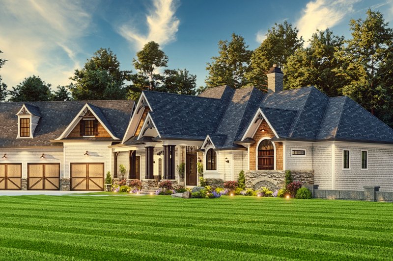House Plan Design - Exterior - Front Elevation 4 for Craftsman House Plan #54-697 - 4 bed, 4.5 bath