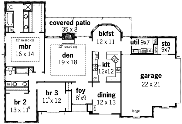 European Floor Plan - Main Floor Plan #16-278
