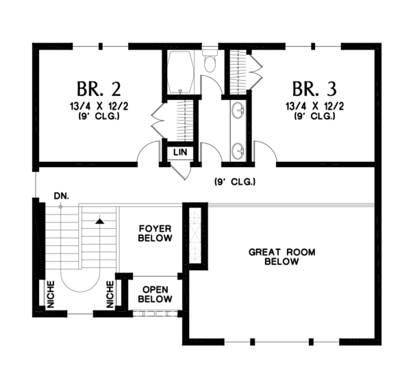 Dream House Plan - Contemporary Floor Plan - Upper Floor Plan #48-680