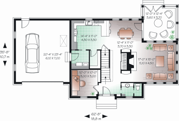 Colonial Floor Plan - Main Floor Plan #23-2260