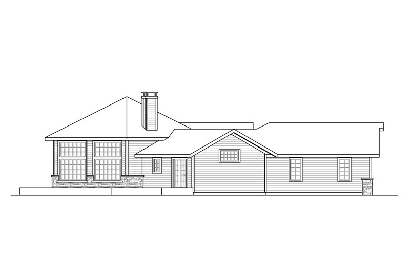 Architectural House Design - Exterior - Other Elevation for Craftsman House Plan #124-1264 - 2 bed, 2.5 bath