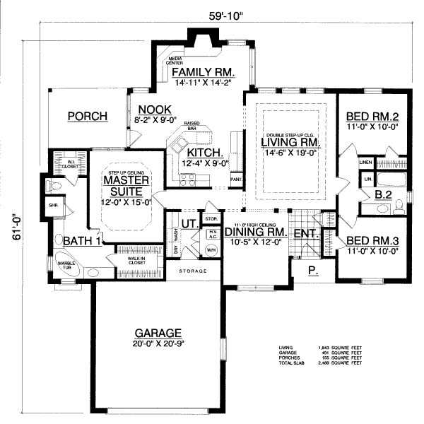 European Floor Plan - Main Floor Plan #40-416