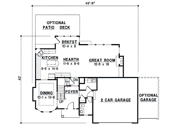 Traditional Floor Plan - Main Floor Plan #67-501