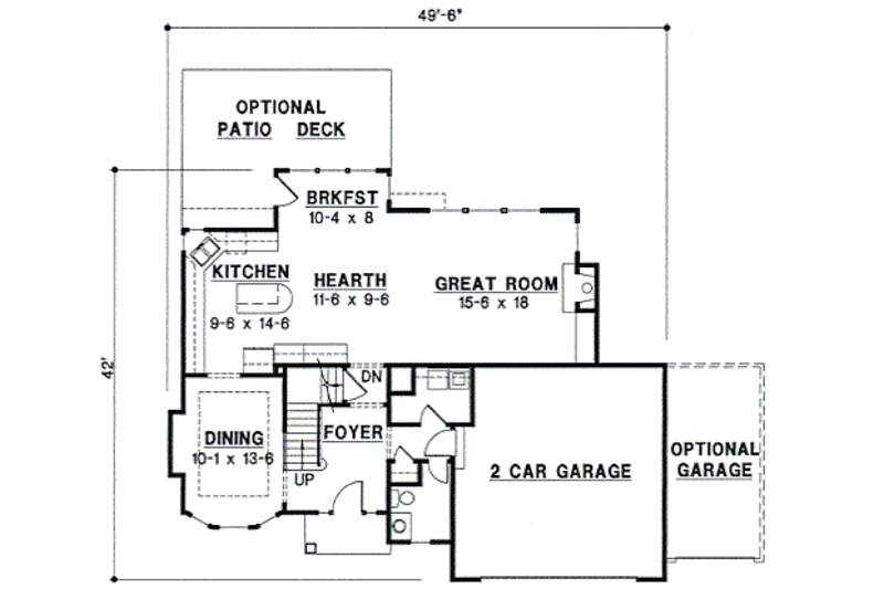 Traditional Style House Plan - 4 Beds 3.5 Baths 2332 Sq/Ft Plan #67-501 ...