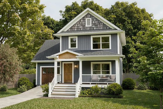 Exterior - Front Elevation 3 for Farmhouse House Plan #79-271 - 3 bed, 2.5 bath
