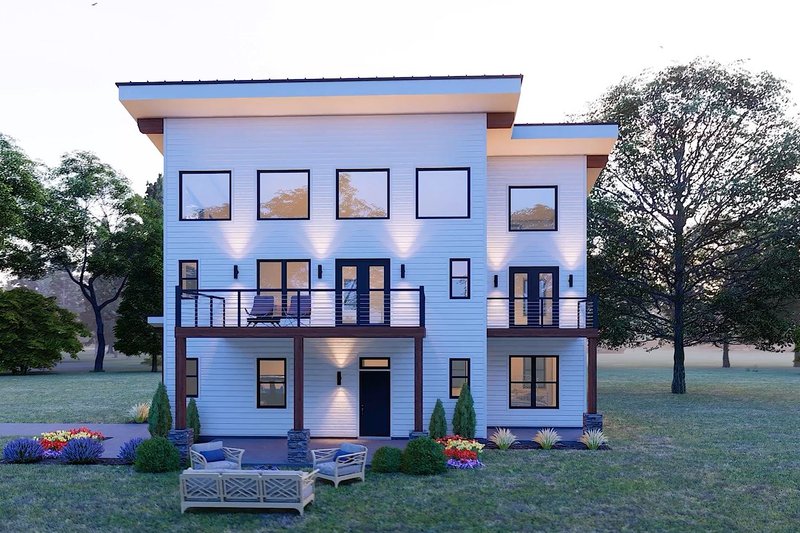 Home Plan - Exterior - Front Elevation 4 for Contemporary House Plan #932-1224 - 3 bed, 3.5 bath