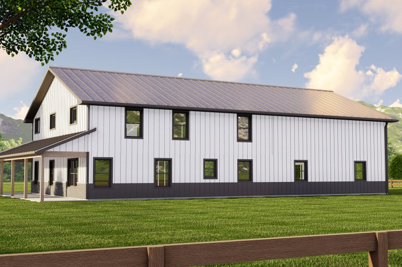 Dream House Plan - Exterior - Rear Elevation for Barndominium House Plan #1064-111 - 3 bed, 2.5 bath
