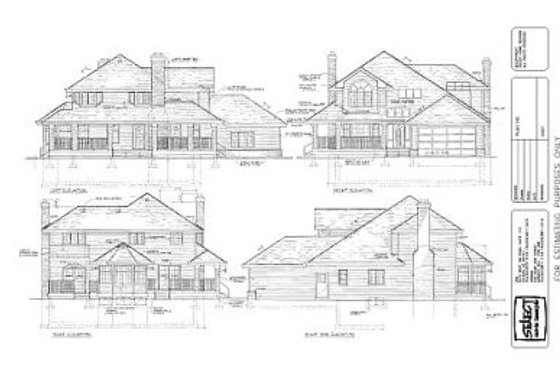 Exterior - Rear Elevation for Traditional House Plan #47-156 - 3 bed, 2.5 bath