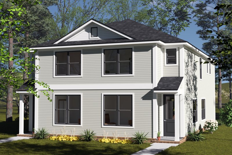 House Blueprint - Traditional Exterior - Front Elevation Plan #513-2413