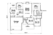 Mediterranean Style House Plan - 3 Beds 2 Baths 1666 Sq/Ft Plan #20-478 