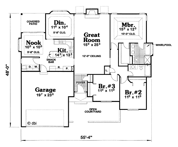 House Plan Design - Mediterranean Floor Plan - Main Floor Plan #20-478