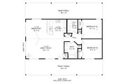 Traditional Style House Plan - 2 Beds 1.5 Baths 1200 Sq/Ft Plan #932-518 
