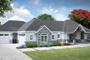 Country Exterior - Front Elevation Plan #932-1229