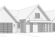 Farmhouse Style House Plan - 4 Beds 2.5 Baths 3717 Sq/Ft Plan #1114-82 Exterior 