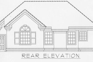 Exterior - Rear Elevation for Traditional House Plan #112-105 - 2 bed, 1 bath