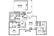 European Style House Plan - 3 Beds 2 Baths 2023 Sq/Ft Plan #45-135 