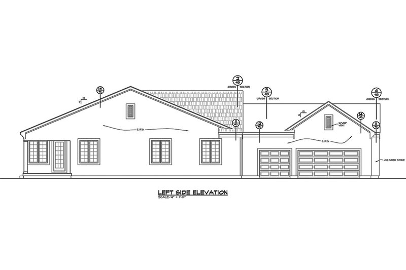 Home Plan - Left Side Elevation