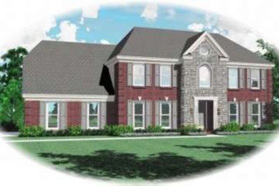 Exterior - Front Elevation for European House Plan #81-724 - 4 bed, 2.5 bath