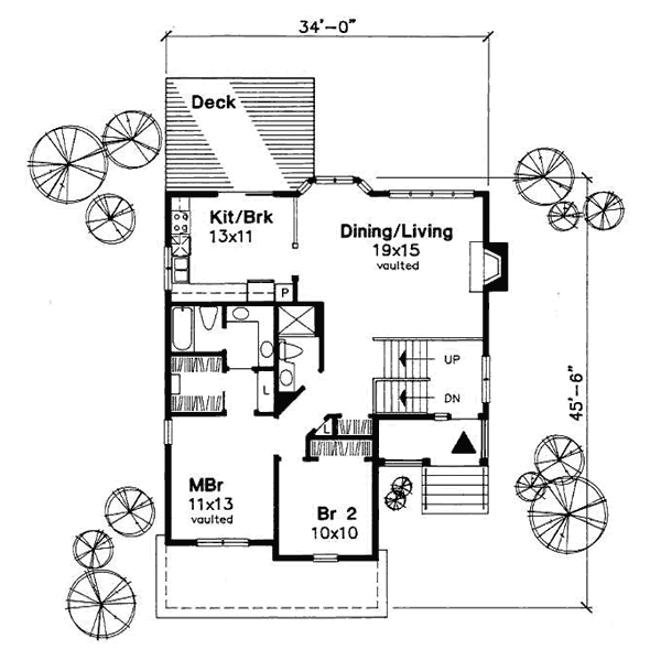 Traditional Floor Plan - Main Floor Plan #50-153