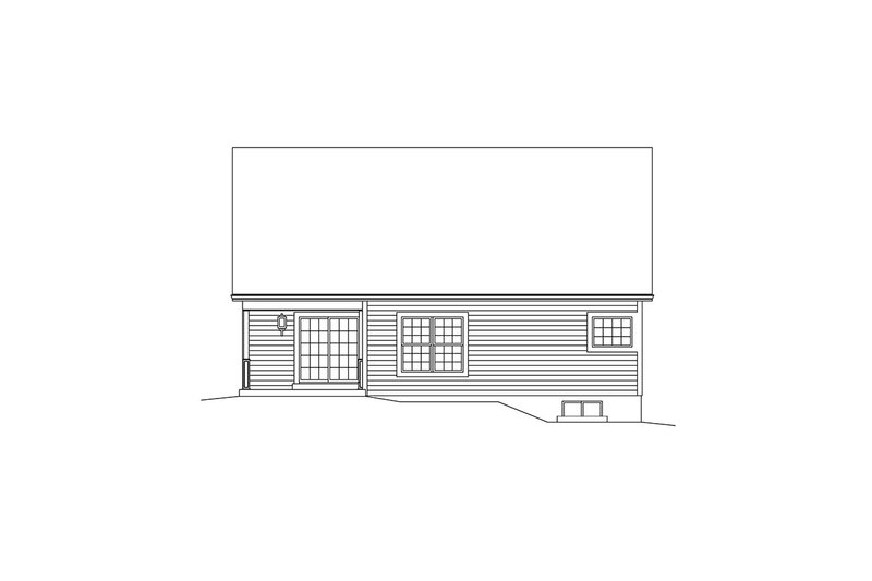 Dream House Plan - Exterior - Rear Elevation for Ranch House Plan #57-670 - 2 bed, 2 bath