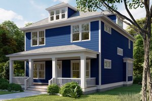 Exterior - Front Elevation 3 for Craftsman House Plan #461-84 - 4 bed, 3.5 bath