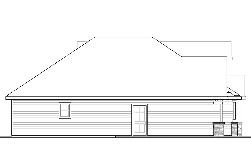 House Blueprint - Exterior - Other Elevation for Country House Plan #124-1015 - 3 bed, 2 bath