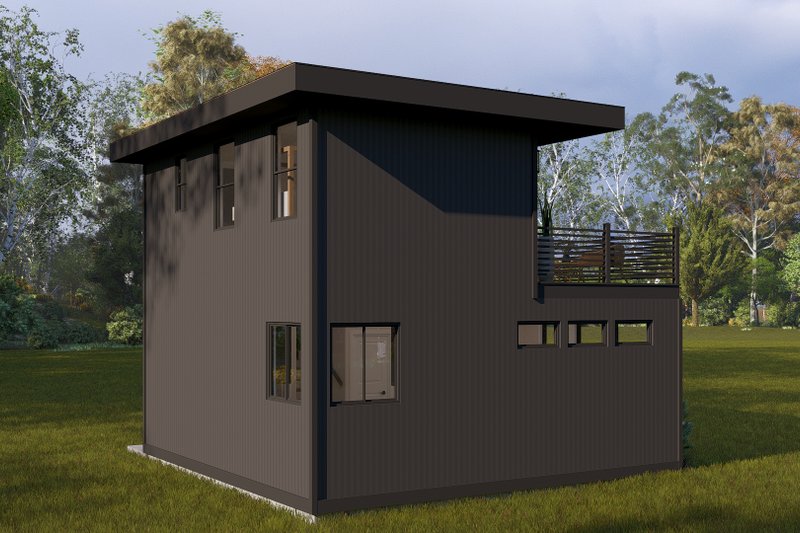 Dream House Plan - Exterior - Rear Elevation 1 for Modern House Plan #1060-326 - 1 bed, 1.5 bath