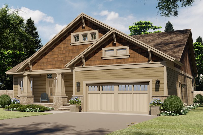 House Plan Design - Exterior - Front Elevation 5 for Craftsman House Plan #51-1178 - 3 bed, 2 bath