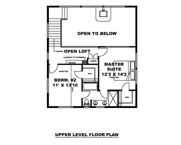 House Design - Country Floor Plan - Upper Floor Plan #117-902