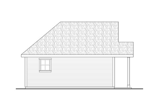 Exterior - Other Elevation for Cottage House Plan #124-1336, 1 bath