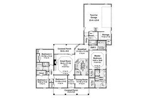 European style Plan 21-264 main floor