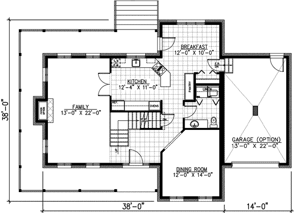 European Floor Plan - Main Floor Plan #138-141