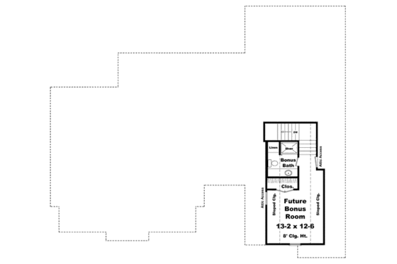 Floor Plan - Other Floor for European House Plan #21-270 - 3 bed, 2.5 bath