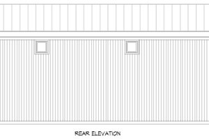 Exterior - Rear Elevation for Traditional House Plan #932-491 - 2 bed, 1 bath
