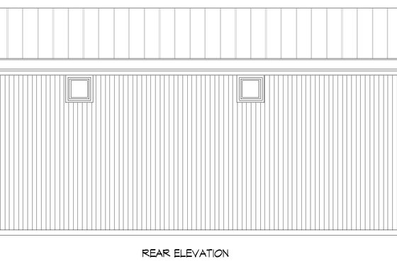 Exterior - Rear Elevation for Traditional House Plan #932-491 - 2 bed, 1 bath