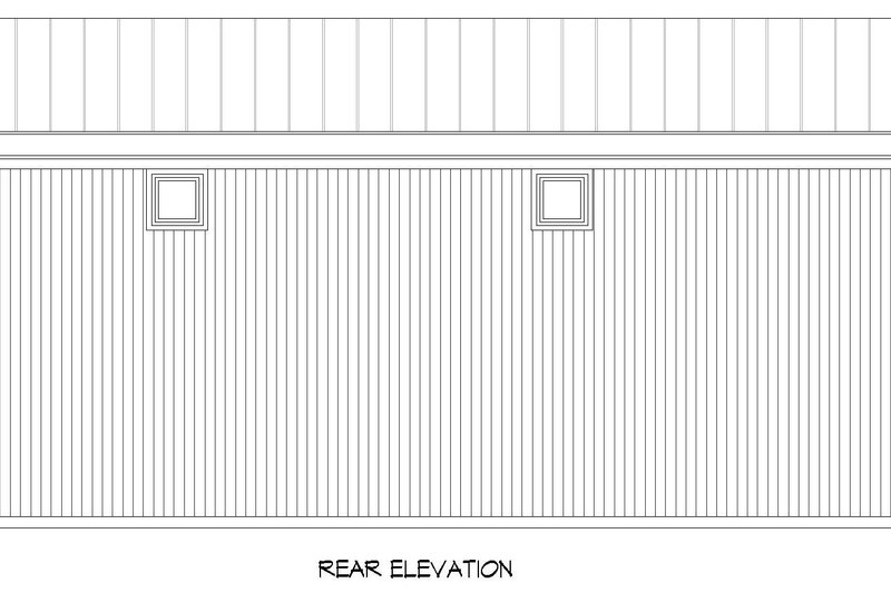Home Plan - Exterior - Rear Elevation for Traditional House Plan #932-491 - 2 bed, 1 bath