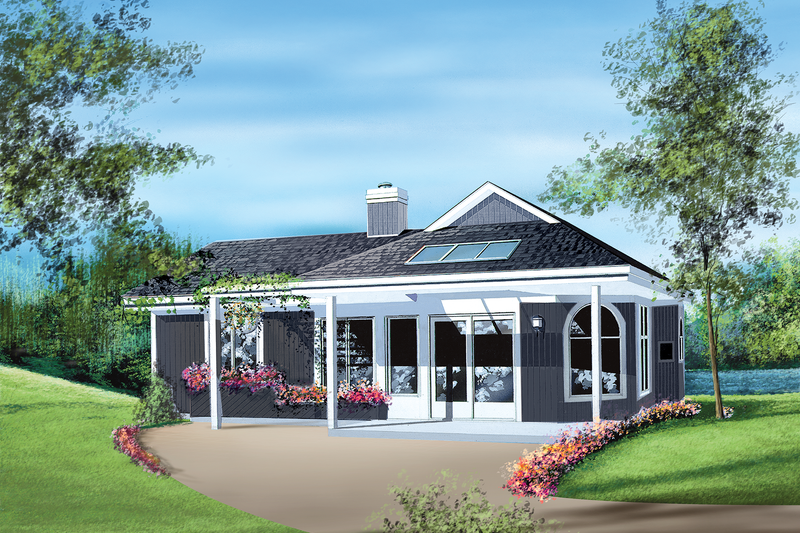 Cottage Style House Plan - 2 Beds 1 Baths 886 Sq/Ft Plan #25-1108