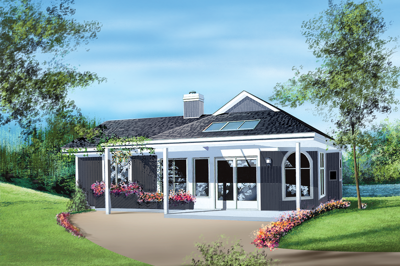 Architectural House Design - Cottage Exterior - Front Elevation Plan #25-1108
