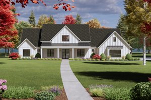 Architectural House Design - Farmhouse Exterior - Front Elevation Plan #1096-12