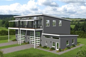Contemporary Exterior - Front Elevation Plan #932-151