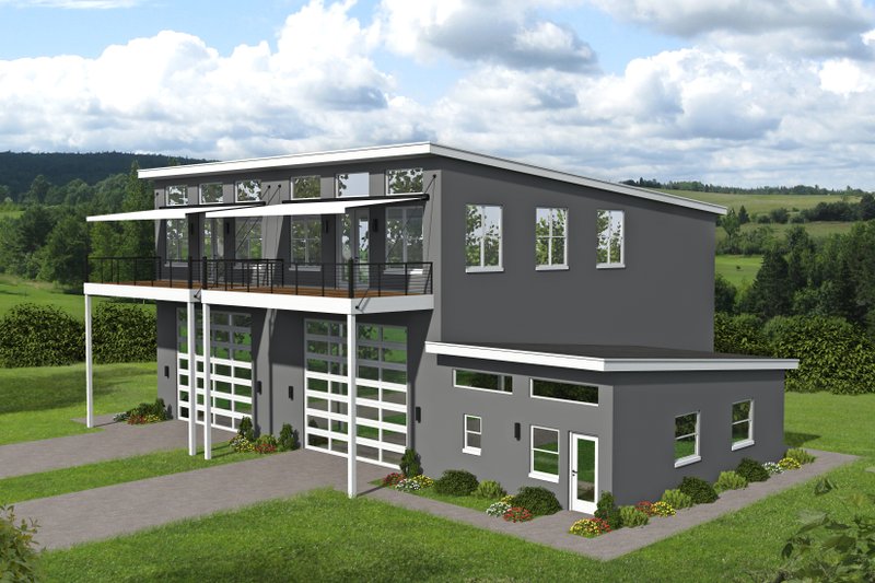 House Plan Design - Contemporary Exterior - Front Elevation Plan #932-151