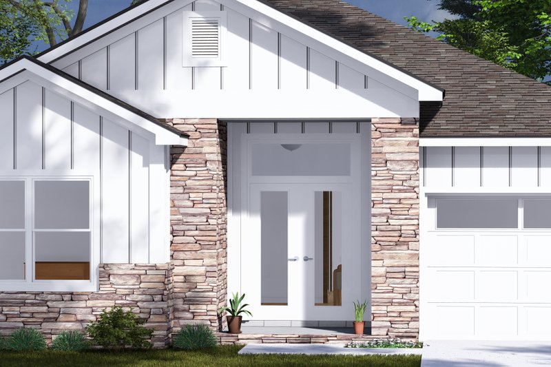 House Design - Exterior - Covered Porch for Cottage House Plan #513-2319 - 3 bed, 2 bath