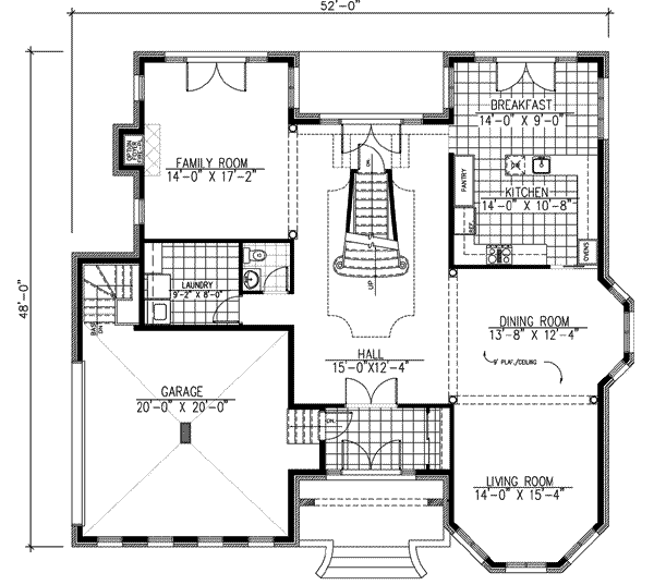 European Floor Plan - Main Floor Plan #138-171